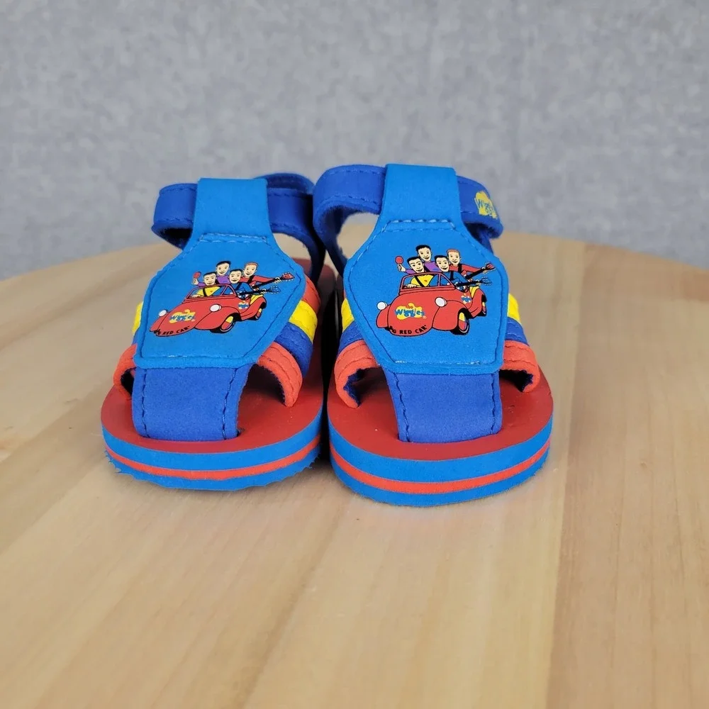 Vintage Wiggles Blue Red Yellow Kids Sandals